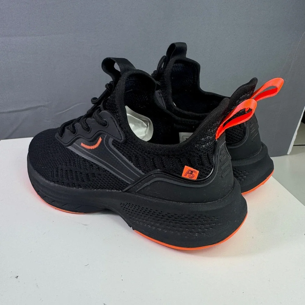 BAAS PLOA Mens Size 5.5 Black Orange Athletic Trail Running Shoes Sneakers